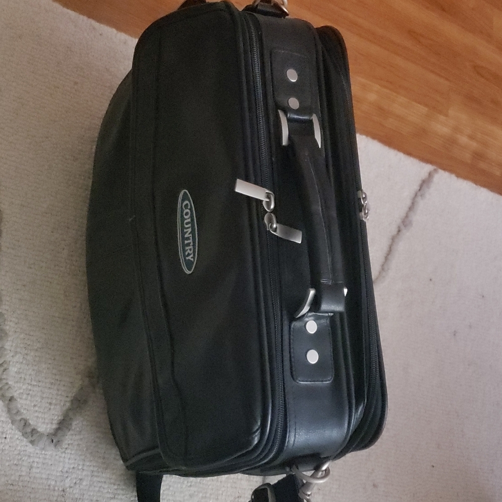 Black Leather Men's Briefcase